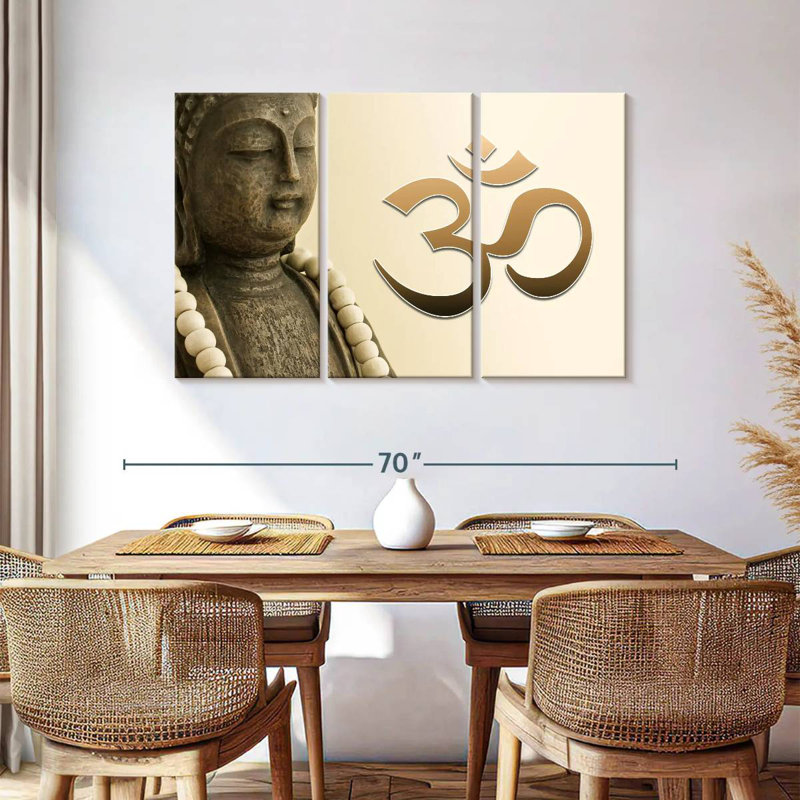 Adella Buddha Om Sign, 36" H x 57" W