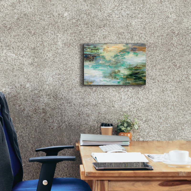 Art mural Marsh par Silvia Vassileva, H 12 po x l 18 po x P 0,75 po