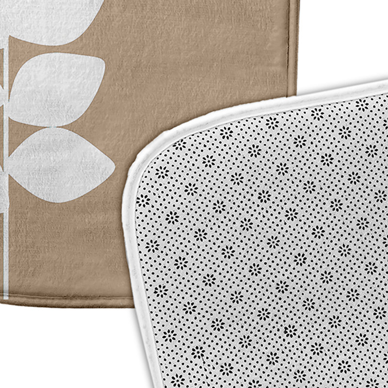 Tapis de bain Botanical Blooms, L 21 po x L 34 po, Brun