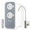 iSpring RO800G+UVF8 Tankless Reverse Osmosis System with LED UVF8 Light, 800 GPD Fast Flow RO System, 2.5:1 Pure to Drain Ratio RO Water Filter System, Brushed Nickel Faucet