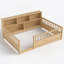 Lit en bois avec garde-corps et tablette de rangement-828799885-828799920