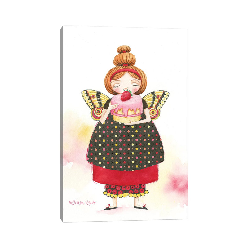 Cake Fairy 1 Piece Painting on Canvas, 66.04cm H x 45.72cm W x 1.91cm D, Wrapped Canvas
