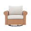 Chaise d'extérieur pivotante en rotin avec coussins