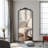Arched Antique Ornate Full Length Floor Mirror /Free Standing,22x65 inch, Vintage Black-119624011