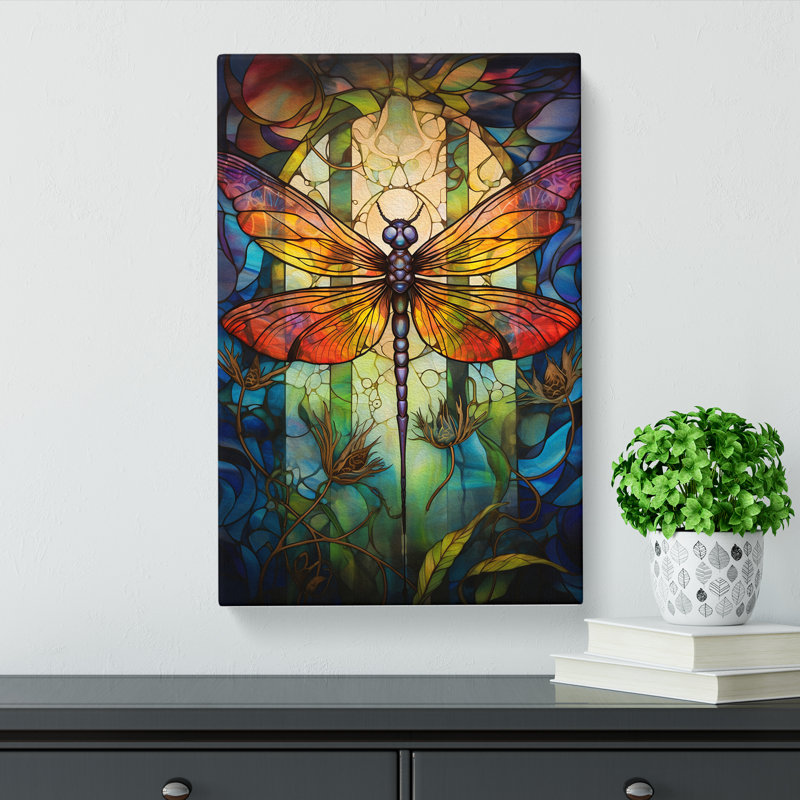 Dragonfly Symbolism Art - Wrapped Canvas, 50cm H x 35cm W x 3cm D