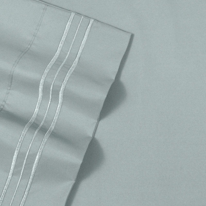 Luxurious Classic Soft Solid 1800 Series Microfiber Sheet Set, Various Colors and Sizes, Twin XL, Slate