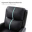 Fauteuil inclinable et pivotant en cuir véritable l 30,3 po Chikako-78550774