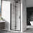 Glass Shower Door, 30 - 31.2" Adjustable Width, 1/4 Inch  6Mm  Tempered Glass, 180 Pivot, Heavy Duty Zinc Alloy Handle, Leakage Magnetic Strips 30"X 72" Pivot Black Finish, Reversible Installation,-124249946