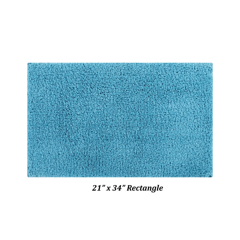 Tapis de salle de bain Micro, Rectangle 21 po x 34 po, Bleu