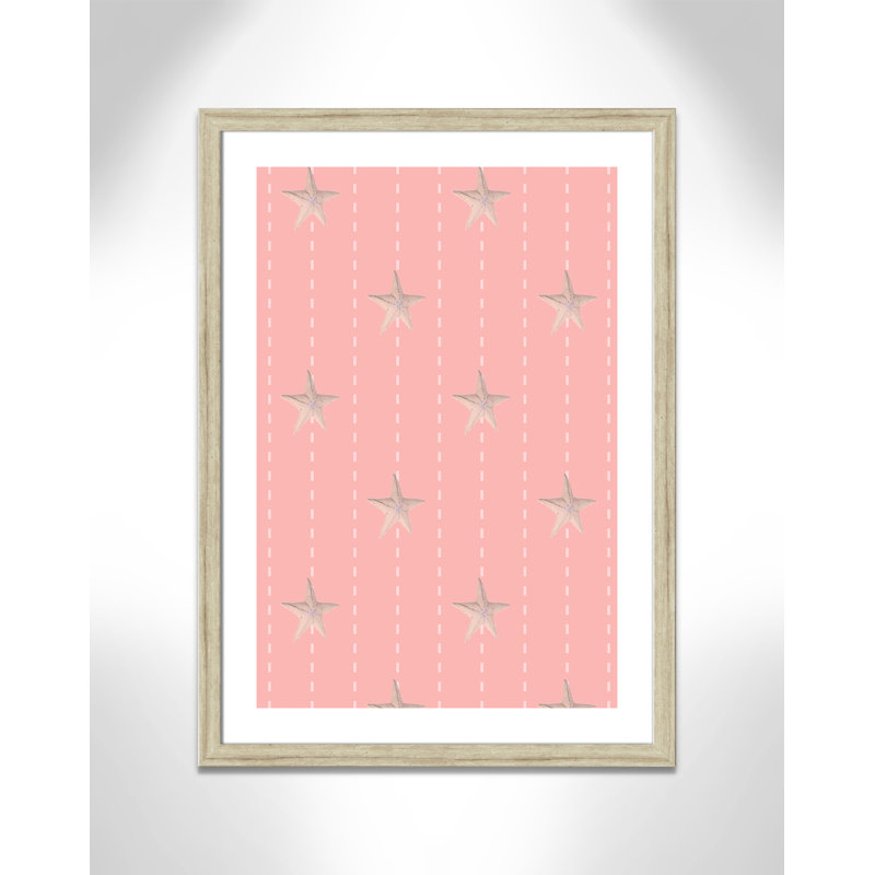 Étoile de mer fantaisiste au point, H 34,5 po x l 24,5 po x P 0,6 po, Cadre plat beige