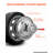 17-Inch Wheel Simulators 8 Lug Stainless Steel Front and Rear Wheel, Fit for 2003-2021 Dodge Ram 3500 Dually Truck Models, 5 Hand Holes, Mirror Polished Finish, Bolt On Hubcaps Covers, 4pcs