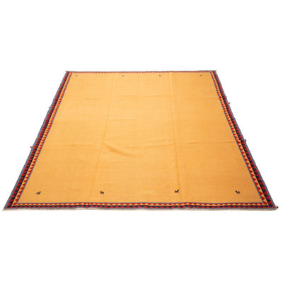 Tapisserie Kashkuli kilim orange brûlé 8 pi 10 po x 9 pi 11 po