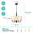 5 - Light Dimmable Drum Chandelier with Linen Shade and Adjustable Chain-220090903