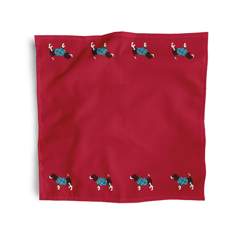 Chalonda Polyester Square Napkin, Red
