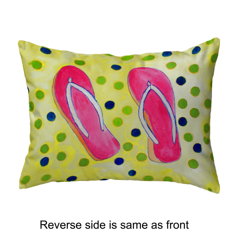 Coussin lombaire intérieur / extérieur Flip Flops, 11 po x 14 po