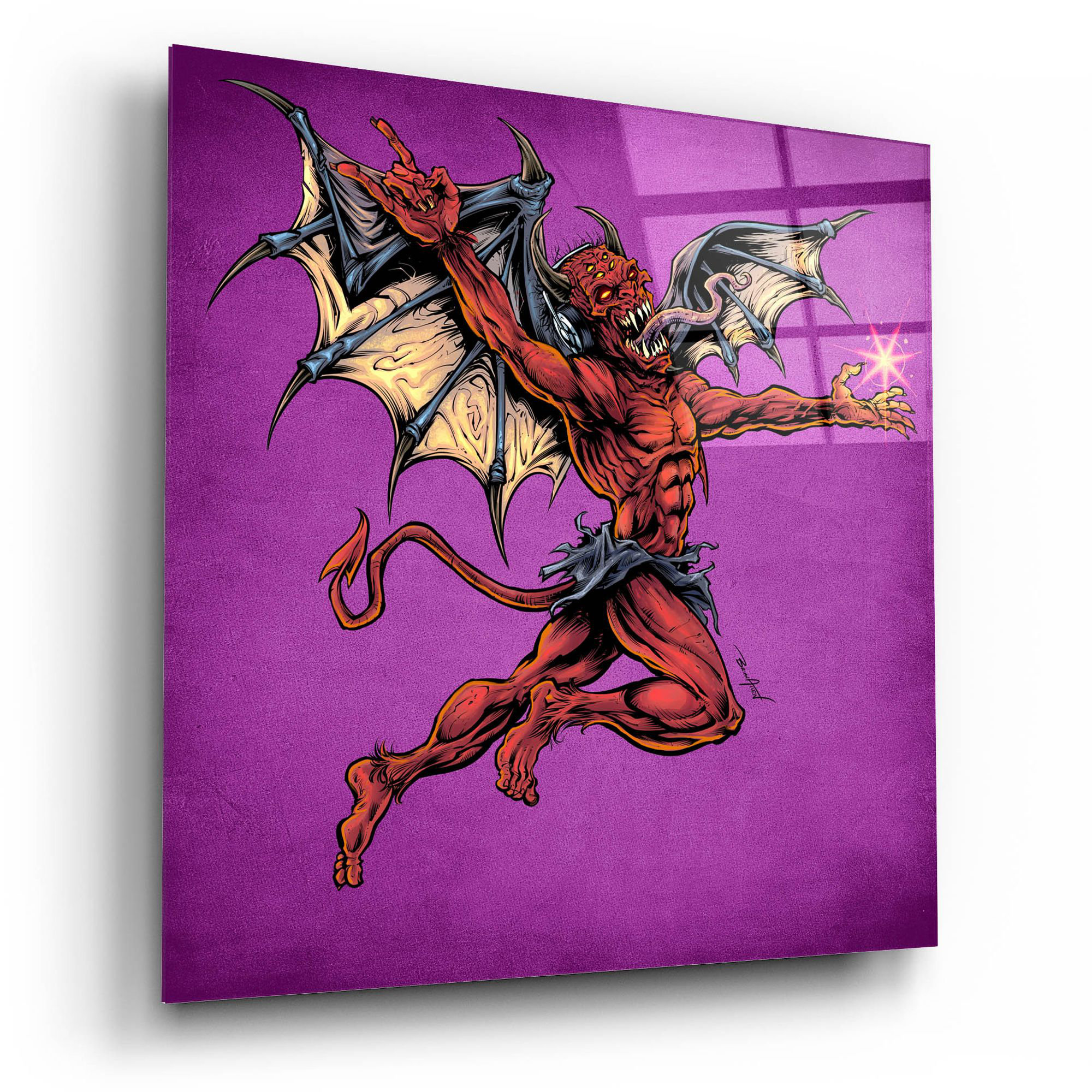 Trinx Red Devil With Wings On Plastic / Acrylic by Flyland Designs ...