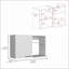 Armoire de cuisine murale Napoles, rangement à 2 sections avec tablettes ouvertes | Moderne | Panneau de particules