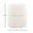 18" Swivel Ottoman In Cream Polyester Fabric