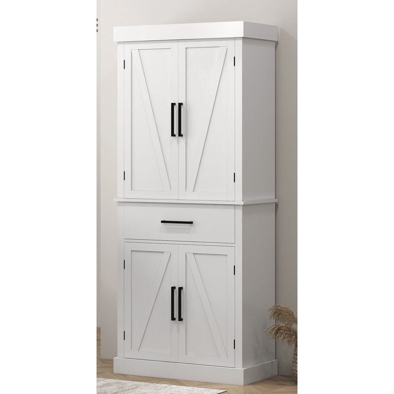 Armoire de cuisine Farmhouse avec 4 portes de grange