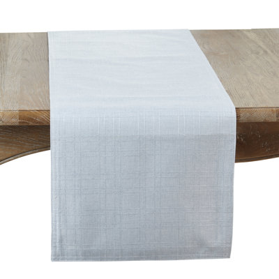 Classic Stitched Plaid Table Runner