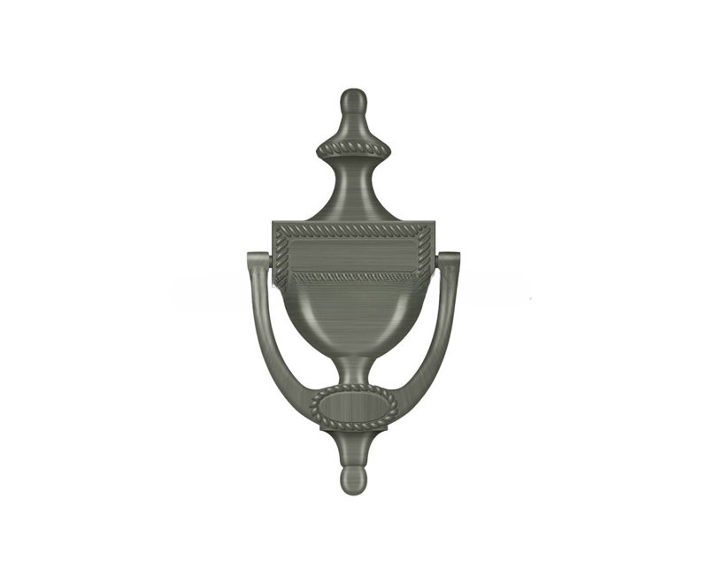 Victorian Brass Door Knocker, Antique Nickel