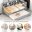 Lit de jour en bois avec couchette Hanin, tablettes de rangement et station de charge-1291011068-1291011069