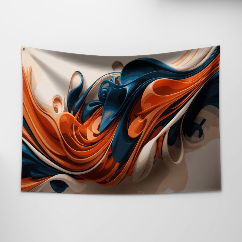 Tapisserie murale Biomorphic Abstraction 99, 68 po x 80 po