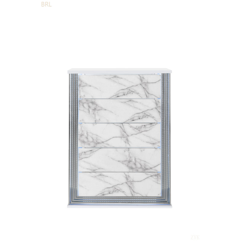 Commode en marbre blanc avec DEL