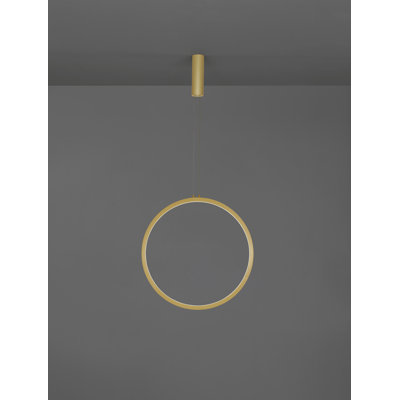1 - Light Gold LED Single Pendant