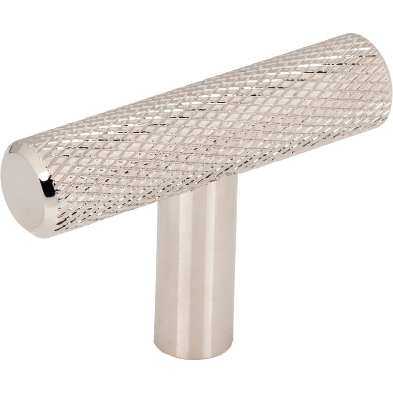 Prestwick T-Knob 2 Inch Brushed Satin Nickel, Polished Nickel