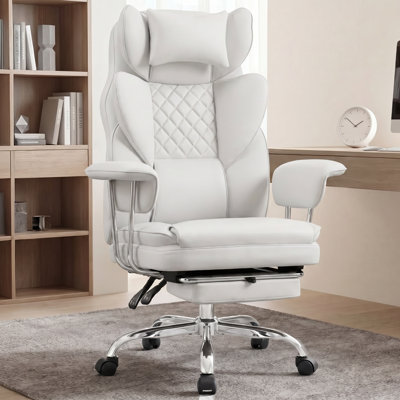 Aero Big & Tall Ergonomic Gaming & Office Chair with Footrest – High Back, Pocket Spring Cushion, Reclining 90–135°, 400 lb Capacity, PU Leather