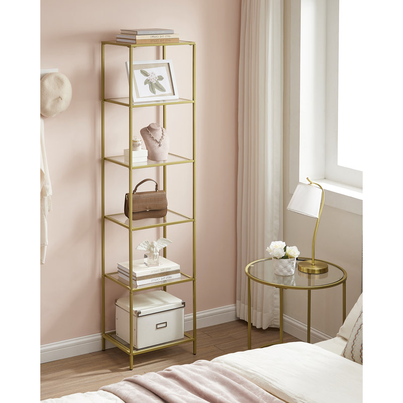 Siglinde 177.3 H x 40 W Bookcase, Gold