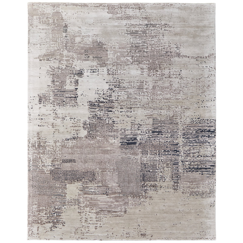 Gyanna Modern Abstract, 1'-6" X 1'-6" Swatch, Brown/Tan/Black, Runner 2'6" x 10'