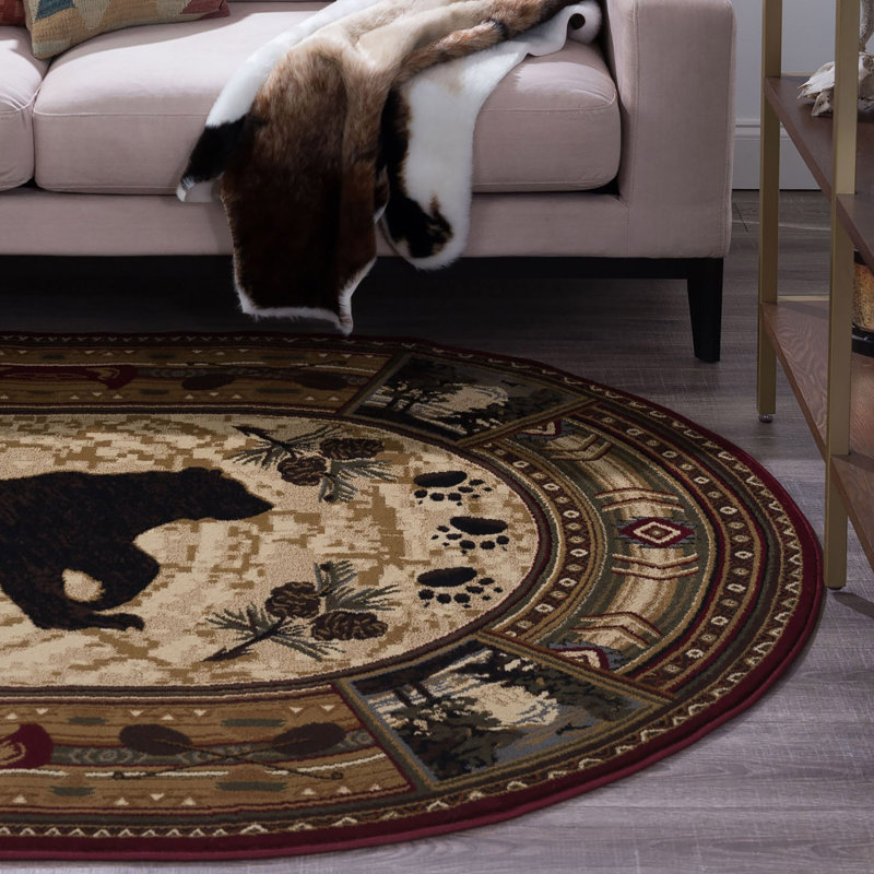 Tapis brun / rouge Southwestern, Tapis de couloir 2 pi 7 po x 9 pi 10 po