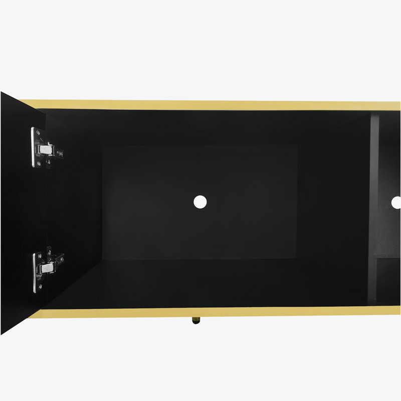 Crédence de rangement l 68,9 po Jaterria, Noir