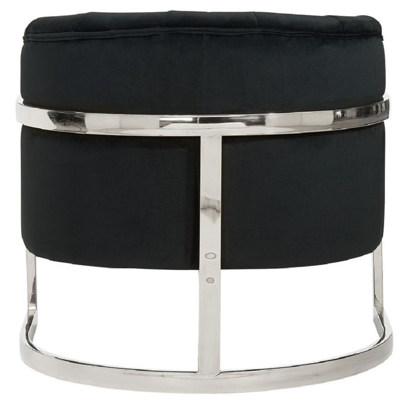 Fauteuil 31 po en velours, Velours noir