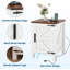 Table de chevet avec station de charge USB - Table de chevet rustique 18 "avec porte de grange coulissante, tablette réglable, rangement à deux niveaux - Chambre ou salon-270517784