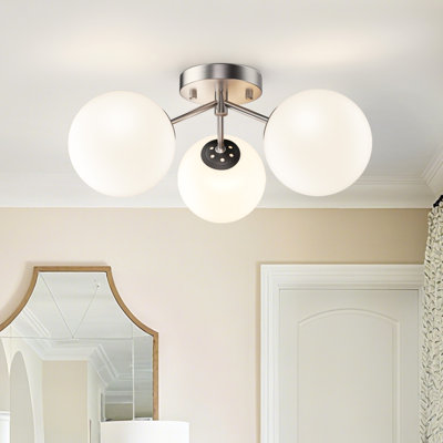 Plafonnier semi-encastré 17 po 3 lumières