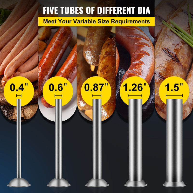 Machine à saucisse horizontale 5L / 11Lbs avec 5 buses de remplissage