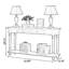 Console rectangulaire en bois massif noyer-400089320
