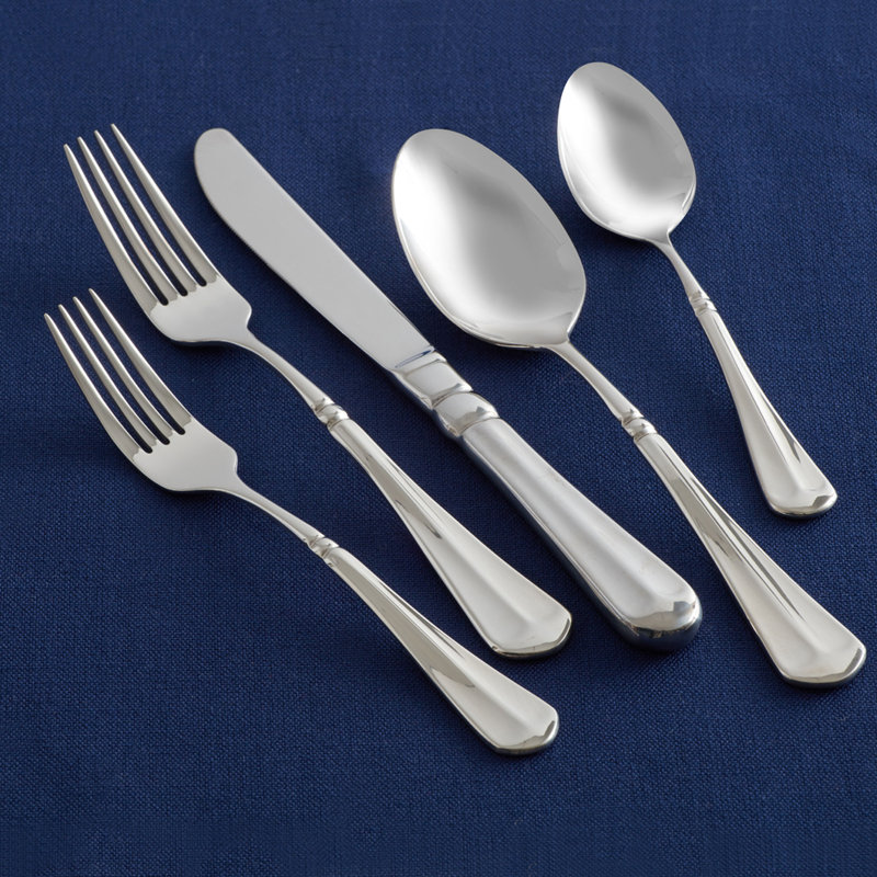 French Countryside 45-Piece 18/10 Stainless Steel Flatware Set, Service for 8