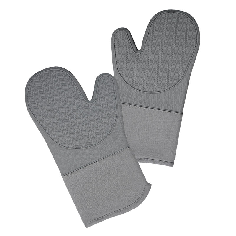 FabStyles Cotton Oven Mitt Set, Gray