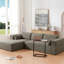 Aucun assemblage requis avec table d'appoint, canapé modulaire de 112 po, Boucle, table de salon à 4 places et coussins, tissu Boucle, requis-1380658227