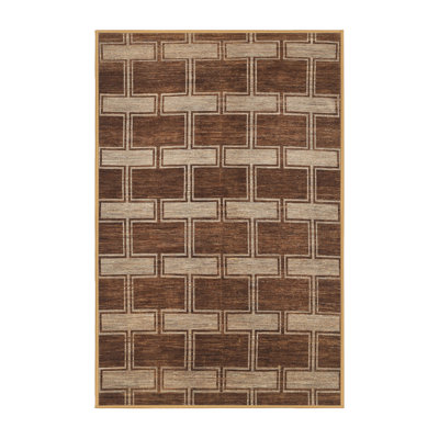 Tapis contemporain brun