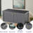 54.27"w 120 Gallon Water Resistant Resin Lockable Deck Box(Black)-124360540