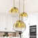 Junathaen 3 - Light Dimmable Gold Chandelier with Gradient Glass Shade