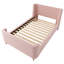 3FT Velvet Upholstered Bed-652684066