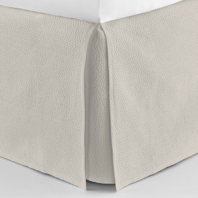 Montauk Paneled 22" Bed Skirt, Queen, White