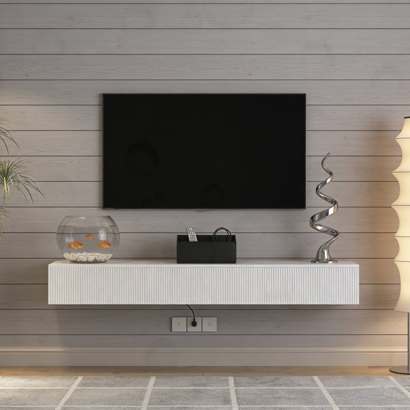 Floating Corlin Wall Mounted with 16 Color LED, White