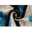 Coussin lombaire fait à la main en velours de soie 16 x 24 Blue Orbit